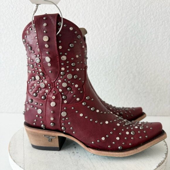 Lane SPARKS FLY Womens Cowboy Bootie 5.5 Red Western Cowgirl Boots Pointed Toe - Picture 2 of 11